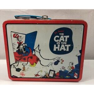 Dr Suess’ 2003 The Cat In The Hat Lunch Box Metal Tin Artwork Universal Studios